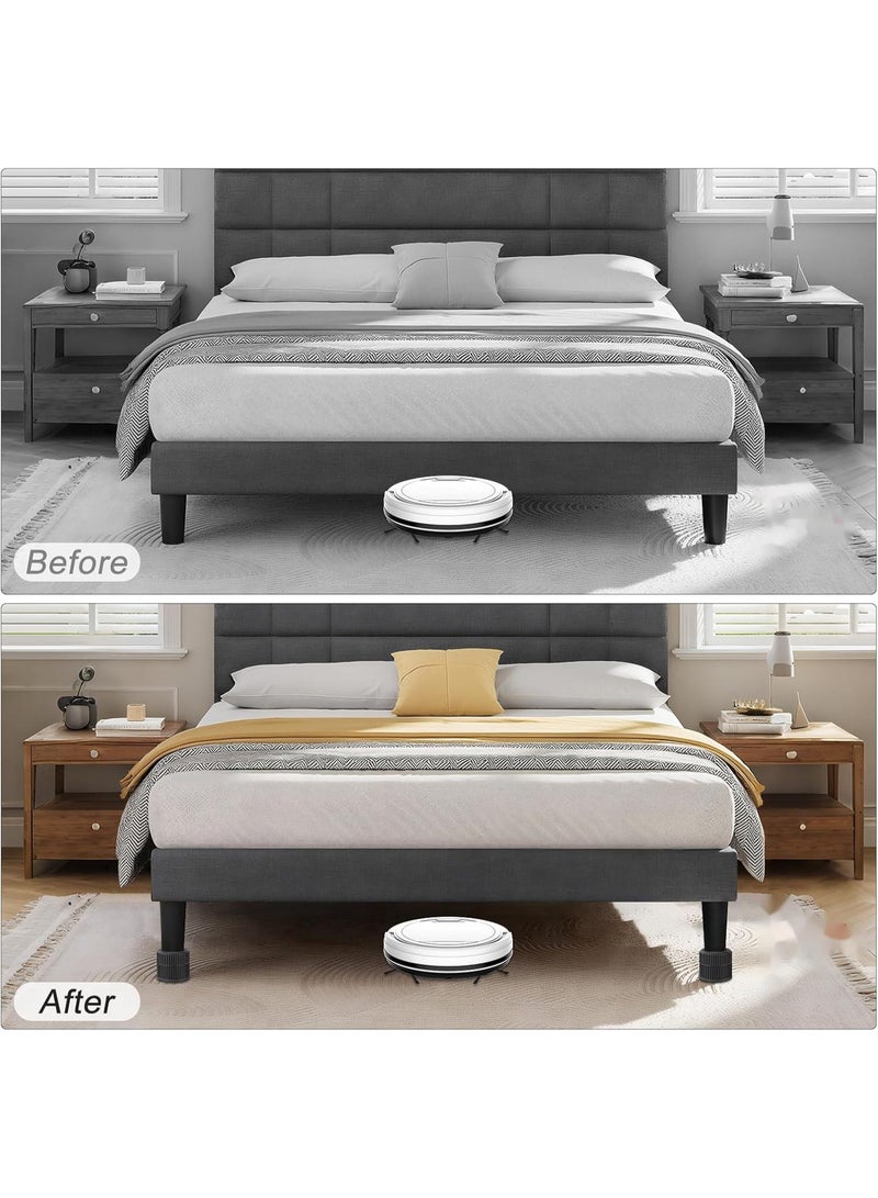 Arabest Round Bed Risers 4-Packs Adjustable Furniture Leg Extenders, (2.5" Hgt) Heavy Duty Anti-Slip Lifts for Couch, Desk, Chair, Cabinet, Dorm Underbed Storage(2-Layers, Black) - Image 5